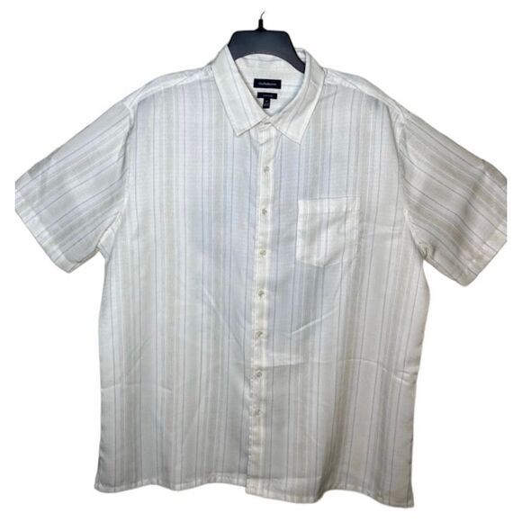 Croft & Barrow Easy Care short sleeve button down Mens Tropical Hawaiian parrot - Picture 2 of 7